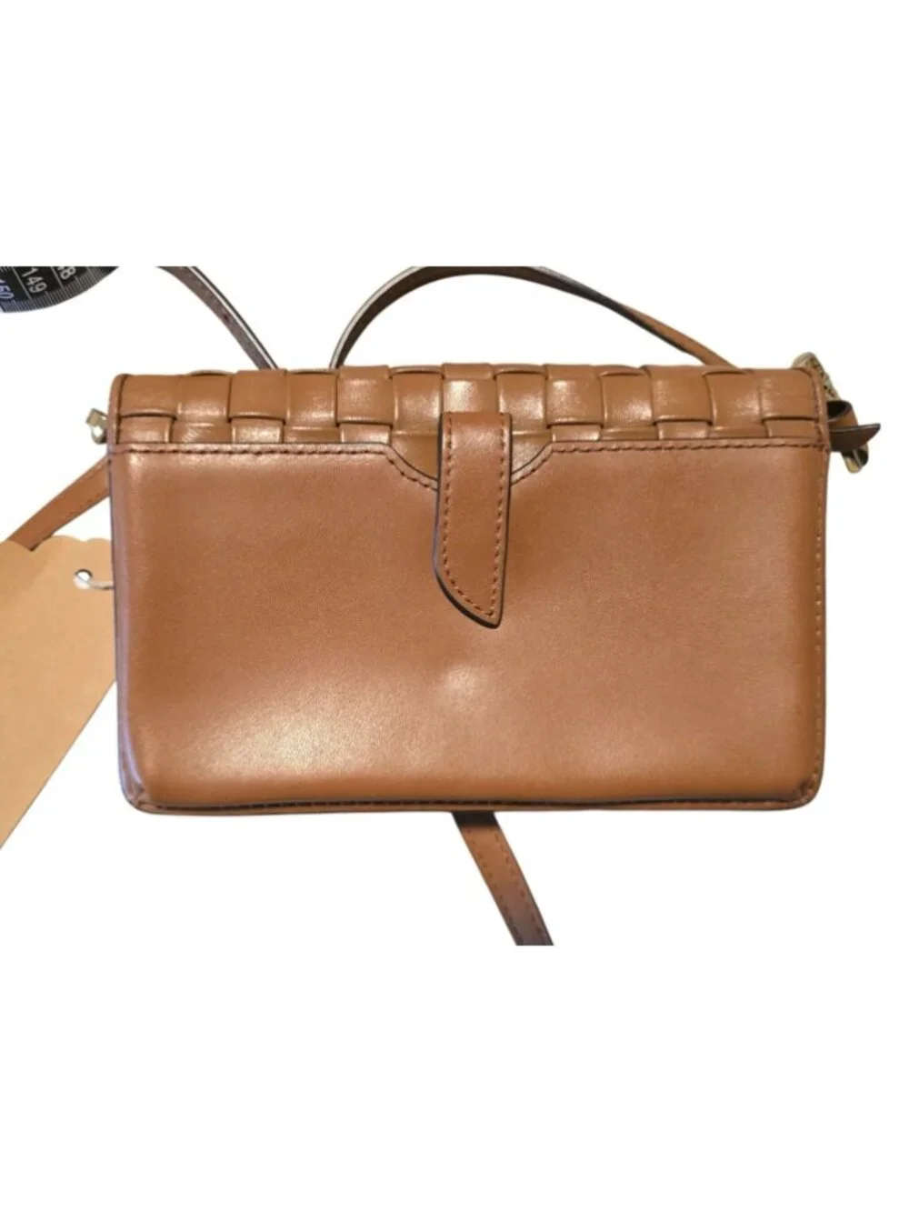 Michael Kors Woven Crossbody Leather Bag With Adjustable Strap